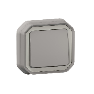 Interrupteur ou va-et-vient étanche PLEXO 10 AX 250 V~ livré complet pour fixation en encastre gris (boîte de 10) - LEGRAND - 069811L-Leer más