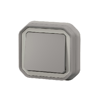Interrupteur ou va-et-vient étanche PLEXO 10 AX 250 V~ livré complet pour fixation en encastre gris (boîte de 10) - LEGRAND - 069811L-Leer más