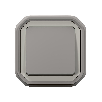 Interrupteur ou va-et-vient étanche PLEXO 10 AX 250 V~ livré complet pour fixation en encastre gris (boîte de 10) - LEGRAND - 069811L-Leer más
