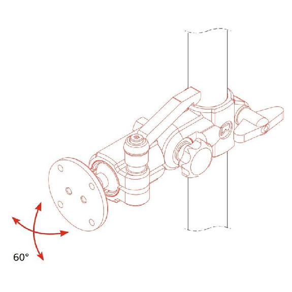 Support décran à articulation sphérique - charge maxi : 10kg - 193000042C11-Lire la description