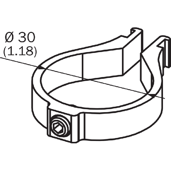 Support Omega, orientable, fixable avec une seule vis - BEF-2SMMEAAL4-Lire la description