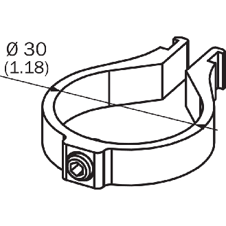 Support Omega, orientable, fixable avec une seule vis - BEF-2SMMEAAL4-Lire la description