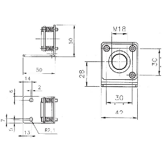Support métallique orientable pour capteurs M18 - MICRO-18-Lire la description