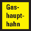 Feuerwehrzeichen Gashaupthahn, Aluminium RA0, reflektierend, 250x250mm, DIN 4066, nach StVO