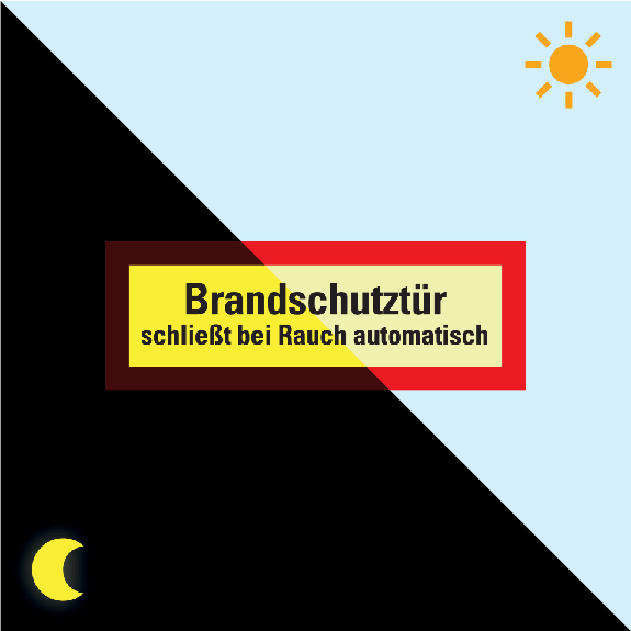 PERMALIGHT power langnachleuchtend Feuerwehrschild Brandschutztür schließt bei..., Folie, 297x105mm-Beschreibung lesen
