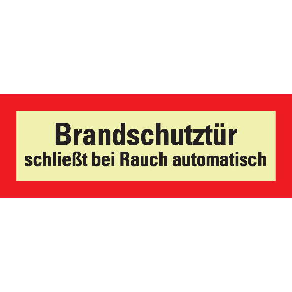 PERMALIGHT power langnachleuchtend Feuerwehrschild Brandschutztür schließt bei..., Folie, 297x105mm-Beschreibung lesen