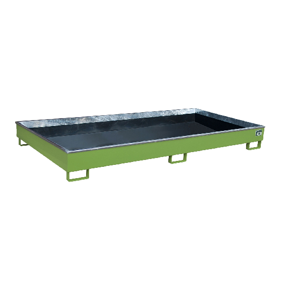 Regalwanne mit PE-Einsatz RW 2700-1 PE, lackiert, Resedagrün Regalwanne mit PE-Einsatz RW 2700-1 PE, lackiert, Resedagrün-Beschreibung lesen