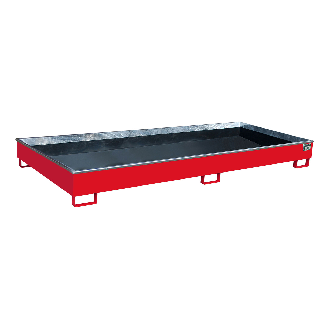 Regalwanne mit PE-Einsatz RW 3300-2 PE, lackiert, Feuerrot-Beschreibung lesen