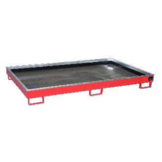 Regalwanne mit PE-Einsatz RW 2200-1 PE, lackiert, Feuerrot-Beschreibung lesen