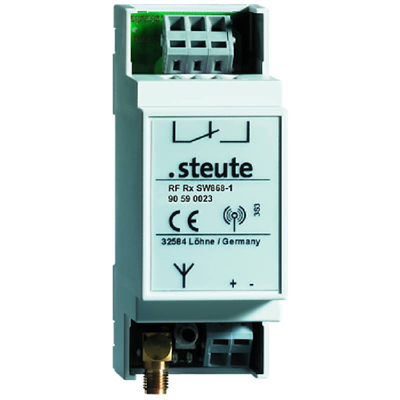 Récepteur radio, 1 sortie contact, 868,3 MHz, 24Vac/dc - 1190427 | RF Rx SW868 1W 24 VAC/DC-Lire la description