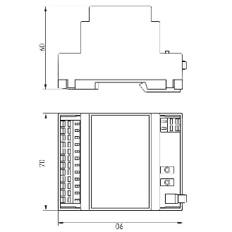 Récepteur 4 canaux fix. rail DIN, 4 inv., 24Vac/dc, pour SW 2,4GHz - 1187208 | RF RxT SW2.4 4W-VAL 24 VAC/DC-Lire la description