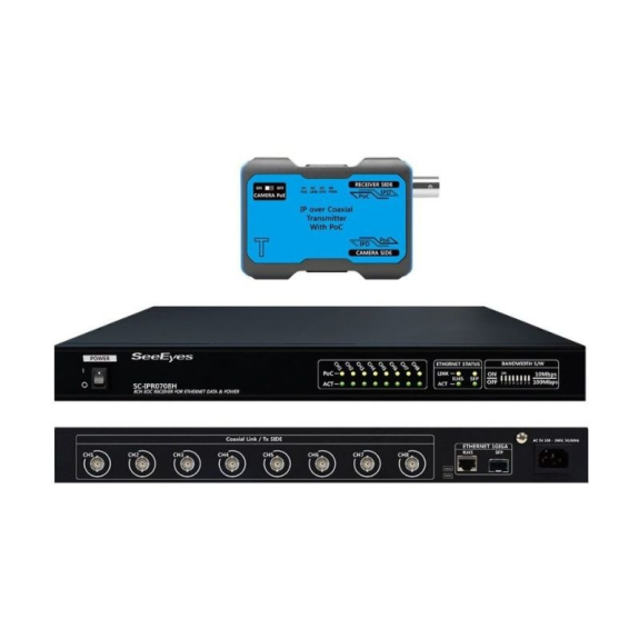 Medienkonverter Set SC-IPC0708H, 8-Kanal, Ethernet über Koax, Reichweite 1000m Medienkonverter Set SC-IPC0708H, 8-Kanal, Ethernet über Koax, Reichweite 1000m-Beschreibung lesen