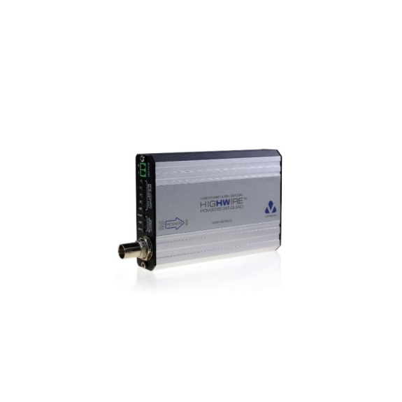HIGHWIRE Powerstar Quad Medienkonverter VHW-HWPS-C4, 4 Kanäle, Ethernet über Koax, 4x PoE-Beschreibung lesen