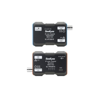 Medienkonverter Set SC-IPC3001E, 1-Kanal, Ethernet über Koax, Sender, Empfänger, PoE, 1,8 km-Beschreibung lesen