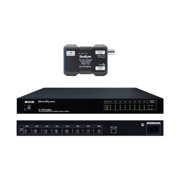 SC-IPC1208EH SeeEyes, Medienkonverter, 8 Kanäle, Ethernet über Koax, Sender, Empfänger, Duplex, 1,8km SC-IPC1208EH SeeEyes, Medienkonverter, 8 Kanäle, Ethernet über Koax, Sender, Empfänger, Duplex, 1,8km-Beschreibung lesen