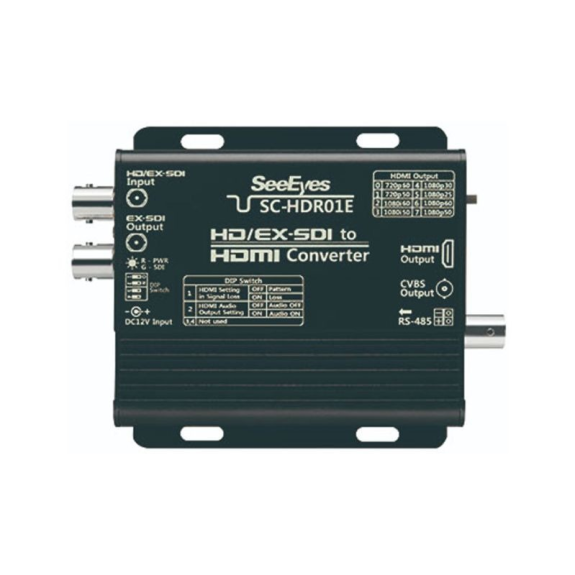 SC-HDR01E SeeEyes, Medienkonverter, HD/EX-SDI nach HDMI, HDMI 1.3, Ex-SDI 1.0/2.0, Full HD 1,5/3G, 12VDC SC-HDR01E SeeEyes, Medienkonverter, HD/EX-SDI nach HDMI, HDMI 1.3, Ex-SDI 1.0/2.0, Full HD 1,5/3G, 12VDC-Beschreibung lesen