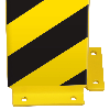 Anfahrschutzprofil L-Form, zum Aufdübeln, gelb/schwarz, Stahlblech, 160x1500x6mm, DGUV