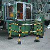 Starter-Set Express-Absperrung 3m, 1m-Modul/2m Erweiterung, 4Füße, gelb/schwarz, 11kg