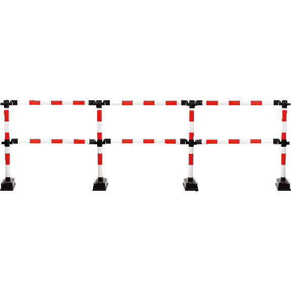 Starter-Set Express-Absperrung 3m, 1m-Modul/2m Erweiterung, 4Füße, rot/weiß, 11kg-Beschreibung lesen