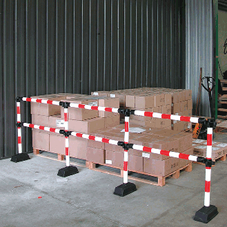 Starter-Set Express-Absperrung 3m, 1m-Modul/2m Erweiterung, 4Füße, rot/weiß, 11kg-Beschreibung lesen