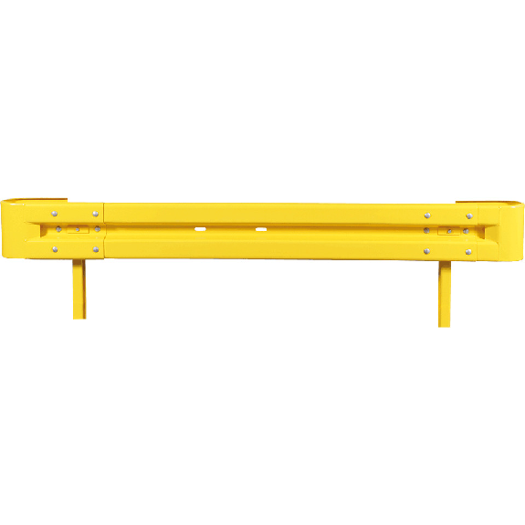 Stahlschutzplanken Typ B Erweiterungs-Set, zum Einrammen, gelb, Baulänge 2m-Beschreibung lesen