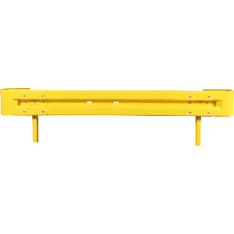 Stahlschutzplanken Typ B Erweiterungs-Set, zum Einrammen, gelb, Baulänge 2m-Beschreibung lesen