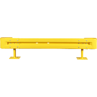 Stahlschutzplanken Typ B Erweiterungs-Set, zum Aufdübeln, gelb, Baulänge 2m-Beschreibung lesen