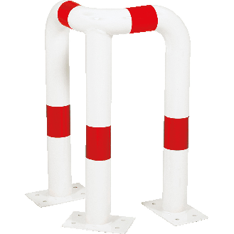 Schutzwinkel, zum Aufdübeln, rot/weiß, verzinkt, pulverbeschichtet, 350x650mm-Beschreibung lesen