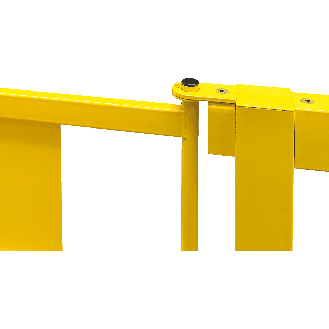 Rammschutz-Geländertür, ge, Stahl, kunststoffbesch., 835x475mm, m.Beschlag 905x520mm-Beschreibung lesen