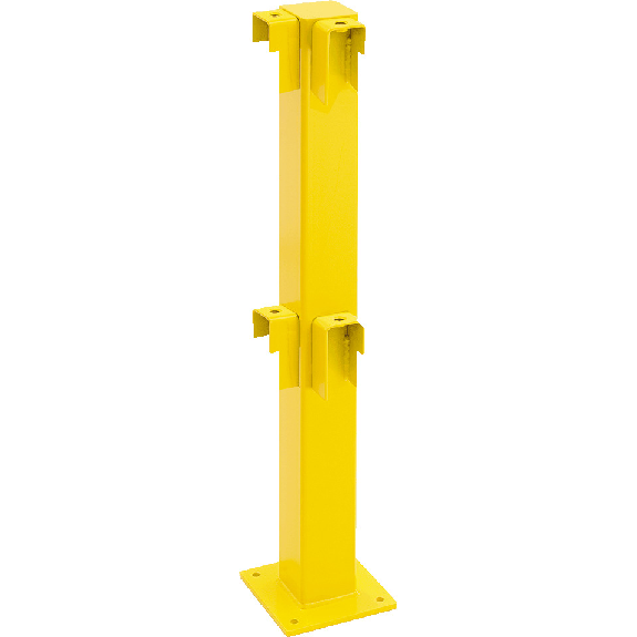 Rammschutz-Standpfosten Ecke, kunststoffbeschichtet, gelb, Stahl, 1000mm-Leggi tutto