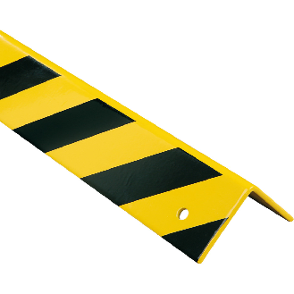 Eckschutz 90°, zum Aufdübeln, gelb pulverbeschichtet, verzinkt, Stahl, 100x1000mm, ASR A1.3-Beschreibung lesen