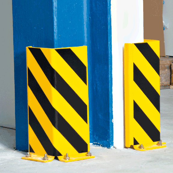 Anfahrschutzprofil, L-Form, zum Aufdübeln, gelb pulverbeschichtet, 160x400x6mm, ASR A1.3 Anfahrschutzprofil, L-Form, zum Aufdübeln, gelb pulverbeschichtet, 160x400x6mm, ASR A1.3-Beschreibung lesen