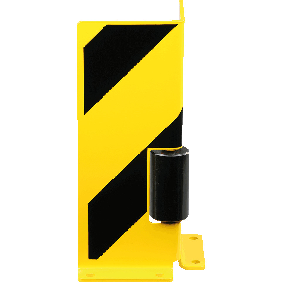Eckanfahrschutz L-Form mit Leitrolle, DGUV Regel 108-007, gelb/schwarz, Stahl, 400mm, ASR A1.3 Eckanfahrschutz L-Form mit Leitrolle, DGUV Regel 108-007, gelb/schwarz, Stahl, 400mm, ASR A1.3-Beschreibung lesen