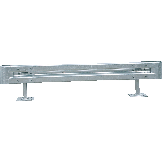 Starter-Set Stahlschutzplanken Typ B, zum Aufdübeln, Baulänge 2m-Beschreibung lesen