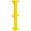 Rammschutz-Standpfosten Mitte, kunststoffbeschichtet, gelb, Stahl, 1000mm