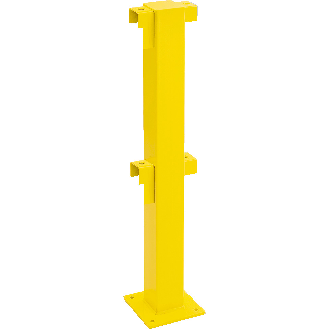 Rammschutz-Standpfosten Mitte, kunststoffbeschichtet, gelb, Stahl, 1000mm-Beschreibung lesen