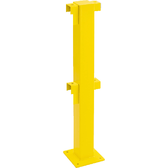 Rammschutz-Standpfosten Mitte, kunststoffbeschichtet, gelb, Stahl, 1000mm-Beschreibung lesen