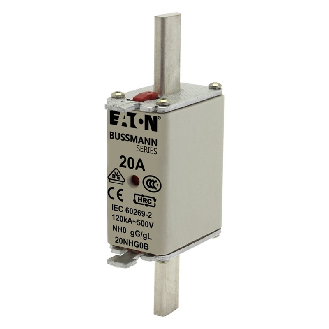 NH FUSE 20A 500V GG/GL SIZE 0 - 20NHG0B-Lire la description