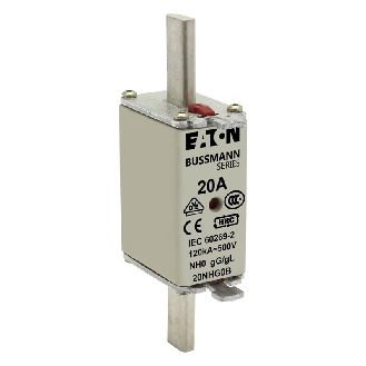 NH FUSE 20A 500V GG/GL SIZE 0 - 20NHG0B-Lire la description
