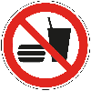 Verbotsschild Essen und Trinken verboten, Kunststoff, Ø 200mm, ASR A1.3, DIN EN ISO 7010 P022