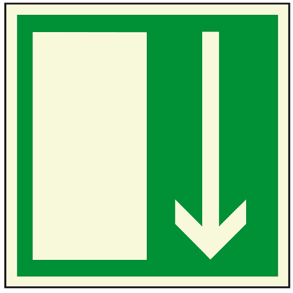 PERMALIGHT plus langnachleuchtend Rettungszeichen Notausgang, praxisnah, Folie, 200x200mm, DIN 67510-Beschreibung lesen