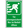 Rettungszeichen Tür alarmgesichert!..., praxisbewährt, Folie, selbstklebend, 120x200mm Rettungszeichen Tür alarmgesichert!..., praxisbewährt, Folie, selbstklebend, 120x200mm