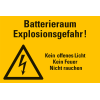 Warnschild Batterieraum Explosionsgefahr! Kein..., Folie, selbstkl., 200x300mm Warnschild Batterieraum Explosionsgefahr! Kein..., Folie, selbstkl., 200x300mm