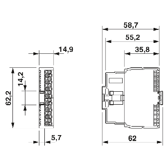 Maître IO-Link, 4 ports IO-Link, Push-in, IP20 - AXL SE IOL4-Lire la description
