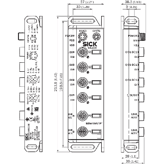 Sensor Integration Gateway E/S: 4 x M12, IO-Link, EtherNet/IP - SIG200-0A0512200-Lire la description