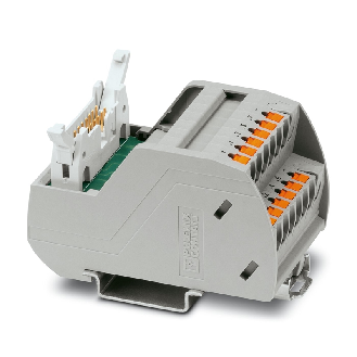 Module d'interconnexion, IDC/FLK  mâle / Push-In et voyant, 8 canaux - VIP-2/PT/FLK14/LED/PLC-Lire la description