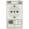 Module simple MSDD 1x prise Italie 1x RJ45 + 1x découpe RJ45 - 4000-68000-4530001 | MSDD