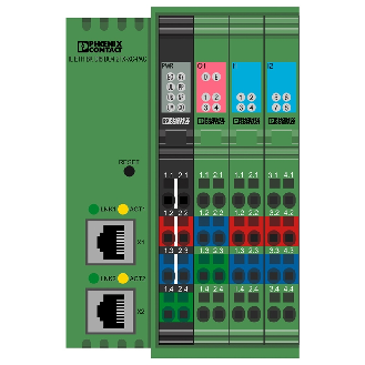 Coupleur de bus Modbus/TCP (UDP) 8E 24VDC, 4S 24VDC, 500mA - IL ETH BK DI8 DO4 2TX-XC-PAC-Lire la description