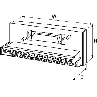 Module d'interconnexion DIN 41652, SUB-MIN D F 37P, bornes à ressort - 6654043 | UG SUB 37 B/3-Lire la description