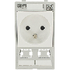 Module simple MSDD 1x Prise France + 2 découpes pour RJ45/USB - 4000-68000-4510000